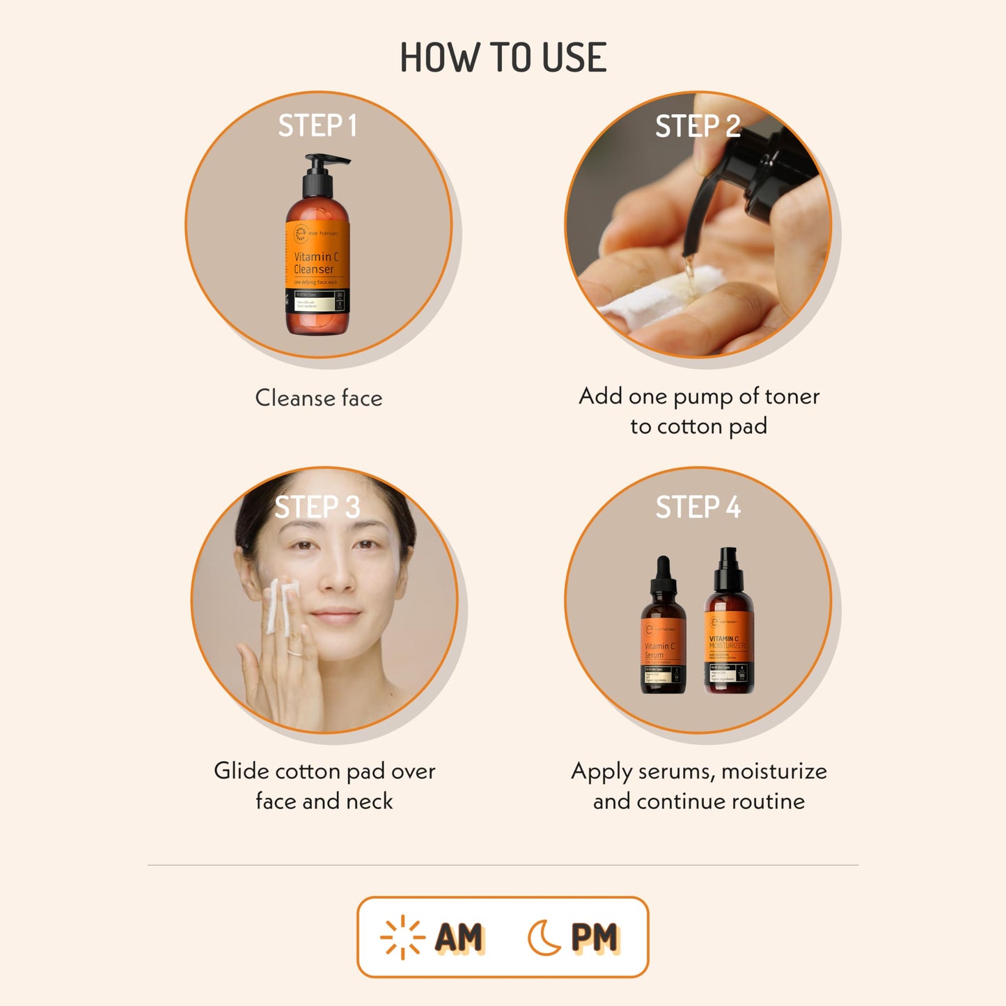 Eve Hansen Vitamin C Toner for Face | Hydrating Toner with Aloe, Citric Acid & Tea Tree