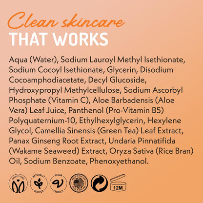 Eve Hansen Vitamin C Cleanser - 8 oz Gentle Face Wash for Uneven Tone, Age Spots & Fine Lines