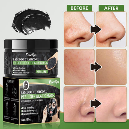 Eveellyn Blackhead Remover Mask - Bamboo Charcoal Peel Off for Deep Cleansing & Pore Refinement (120ml)