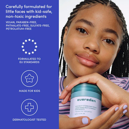 Evereden Daily 1-2-3 Routine: Fragrance-Free Kids Skincare Set — Cleanser, Hydration & SPF 30 Mineral Sunscreen