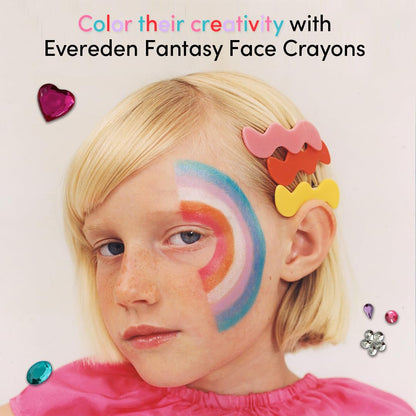 Evereden Kids Fantasy Face Crayon: Unicorn – Non-Toxic, Vegan Makeup for Face, Lips & Eyes