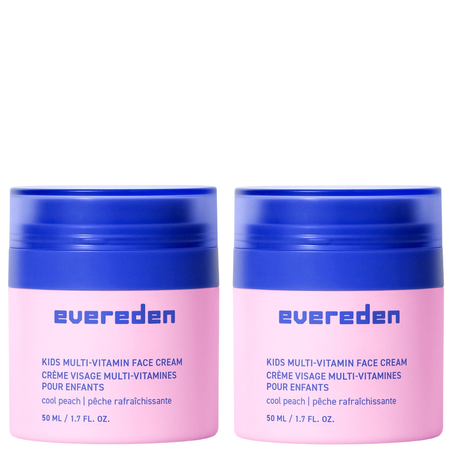 Evereden Kids Face Cream: Cool Peach, 1.7 oz – Clean, Non-Toxic Kids Moisturizer | Pack of 2