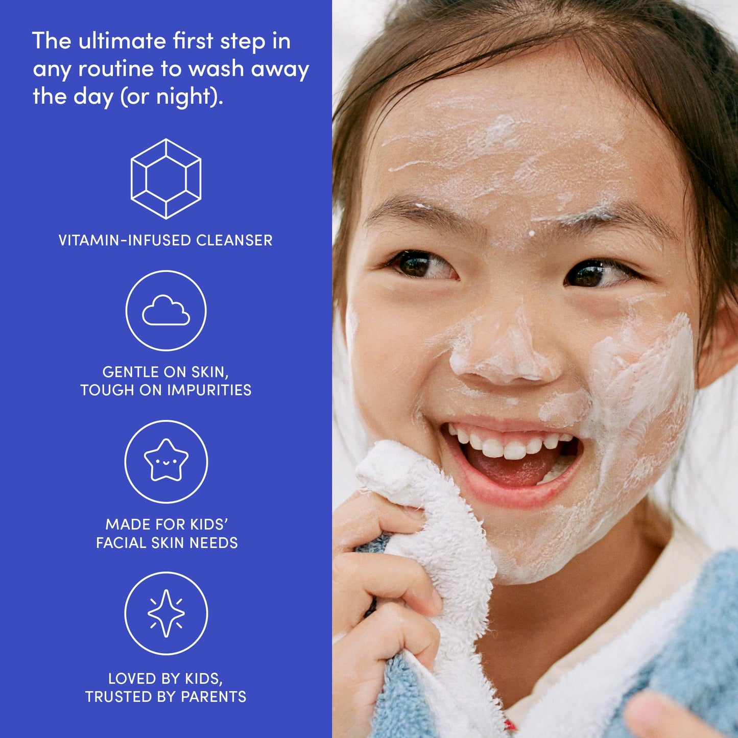 Evereden Kids Face Wash – Gentle Foaming Cleanser, Non-Toxic & Hypoallergenic