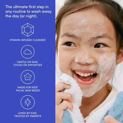 Evereden Kids Face Wash – Gentle Foaming Cleanser, Non-Toxic & Hypoallergenic