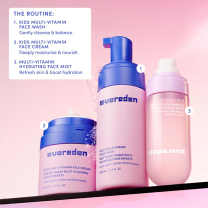 Evereden Kids Face Wash – Gentle Foaming Cleanser, Non-Toxic & Hypoallergenic