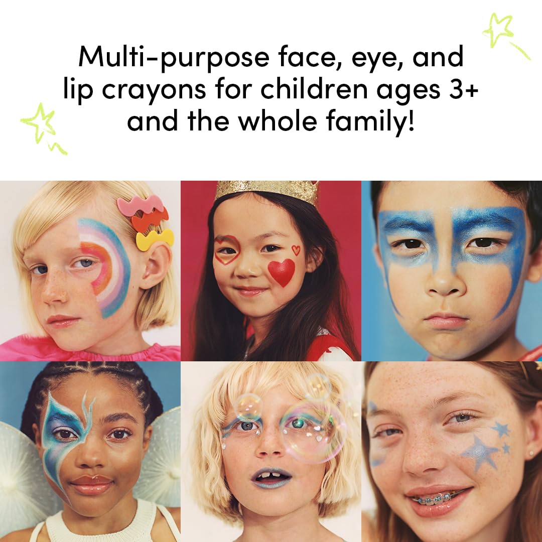 Evereden Kids Fantasy Face Crayon: Mermaid's Tail – Non-Toxic, Multi-Purpose Color