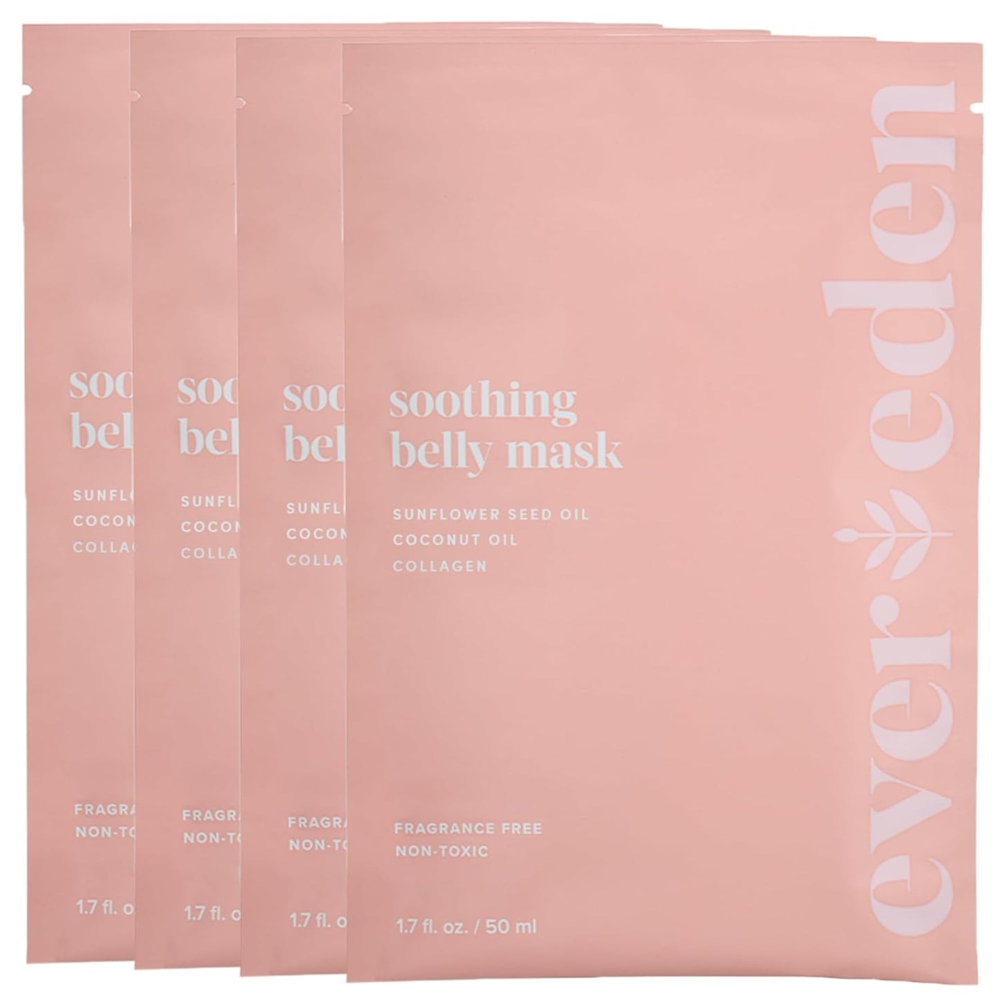 Evereden Soothing Belly Mask – Hydrating, Nourishing Pregnancy Skin Care (4-Pack)