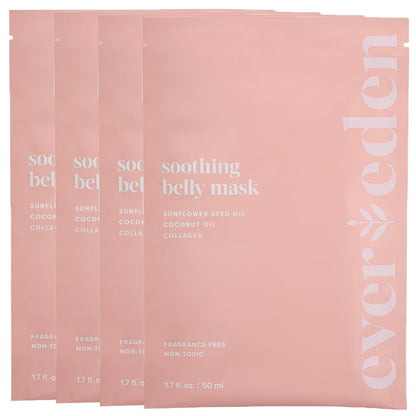 Evereden Soothing Belly Mask – Hydrating, Nourishing Pregnancy Skin Care (4-Pack)