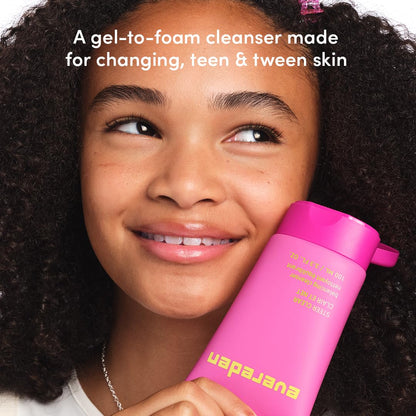 Evereden Steer Clear Balancing Jelly Cleanser – Vegan Teen Skin Care for Oily & Pimple-Prone Skin