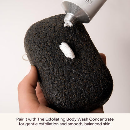 Everist Exfoliating Konjac Body Sponge – Natural, Reusable, Compostable, Charcoal Cleansing (60+ Uses)
