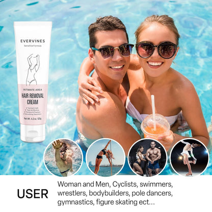 Evervines Hair Removal Cream for Women – Gentle, Fast & Painless for Sensitive Skin