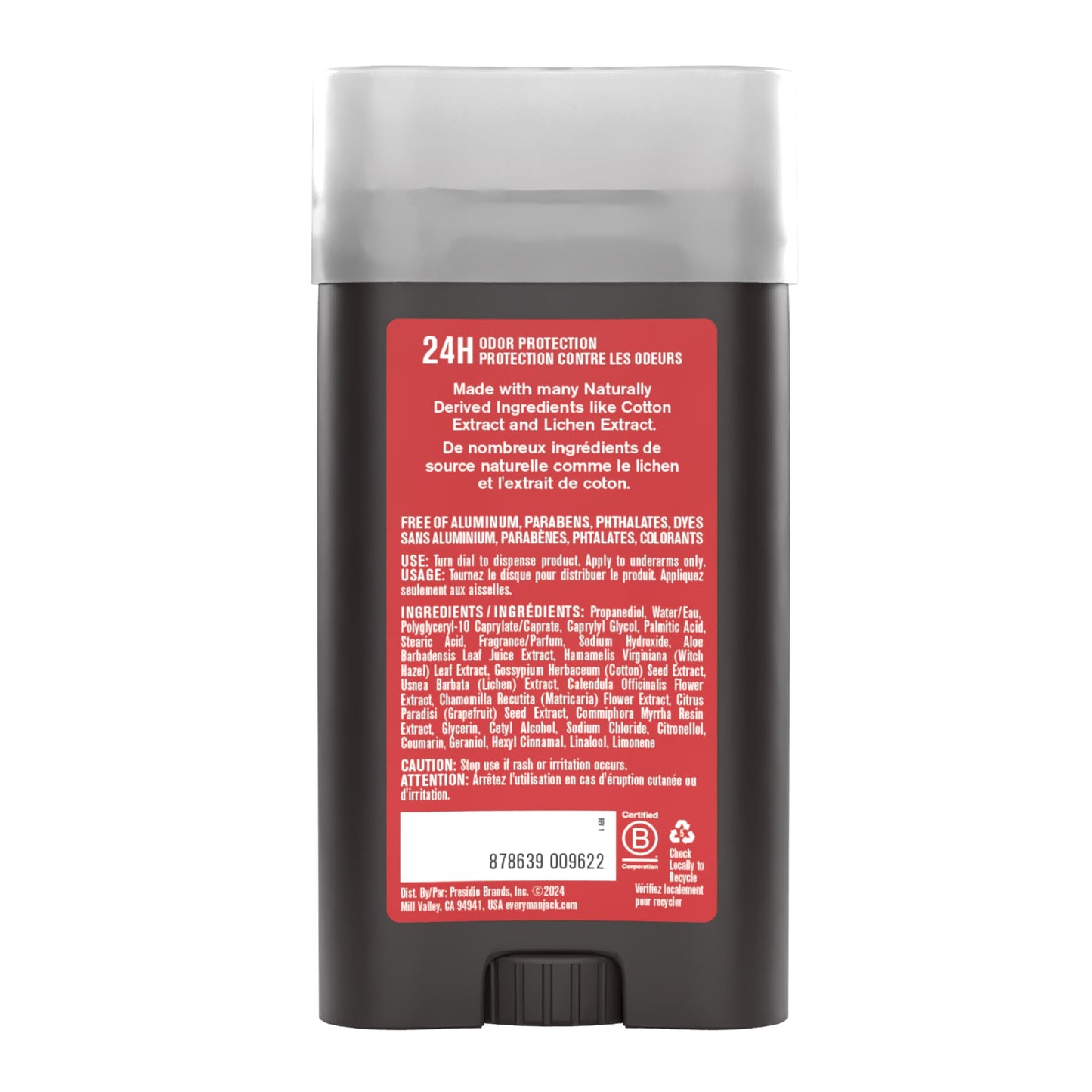 Every Man Jack Cedar & Red Sage Aluminum Free Deodorant – 3 oz, 4 Pack
