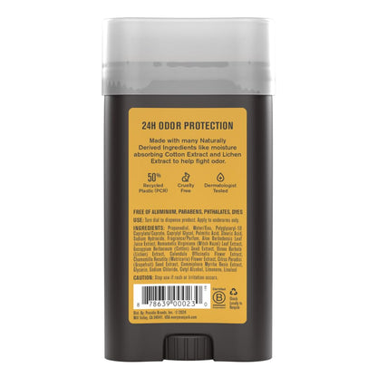 Every Man Jack Amber + Sandalwood Men's Deodorant – Aluminum-Free, Long-Lasting, 4-Pack
