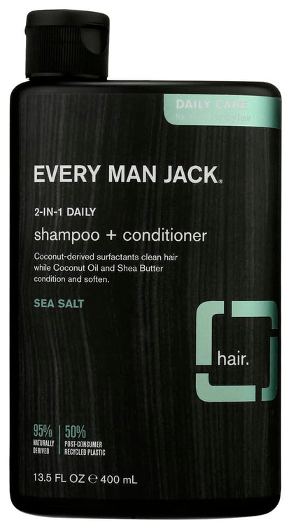 Every Man Jack Sea Salt 2-in-1 Shampoo, 13.5 Fl Oz