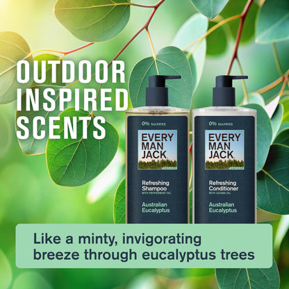 Every Man Jack Shampoo & Conditioner Set – Australian Eucalyptus, 2 x 16 oz