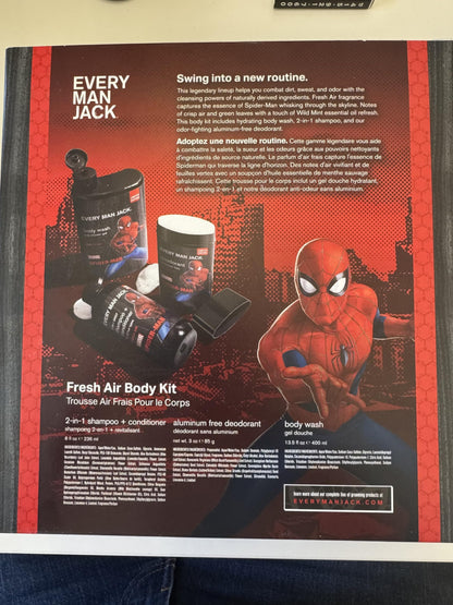 Every Man Jack Spider-Man Body Set — 3-Piece Bath Gift Kit
