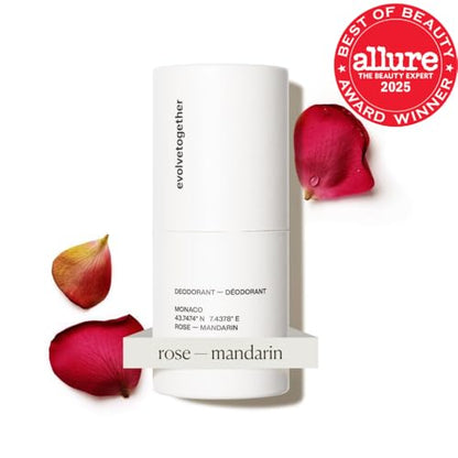 evolvetogether Aluminum Free Deodorant – Mandarin, Oud & Patchouli | Vegan, Cruelty-Free, Baking Soda Free | Made in USA 1.69 oz