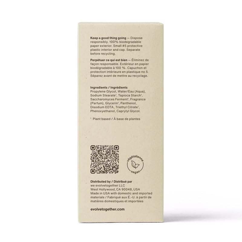 evolvetogether Aluminum Free Deodorant – Mandarin, Oud & Patchouli | Vegan, Cruelty-Free, Baking Soda Free | Made in USA 1.69 oz