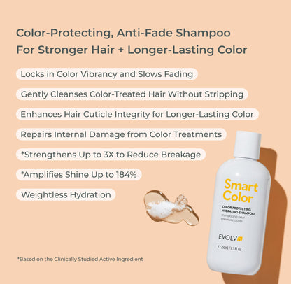 EVOLVh SmartColor Protecting Shampoo – Vegan, Non-Toxic Color-Safe Hair Care (33.8 fl oz)