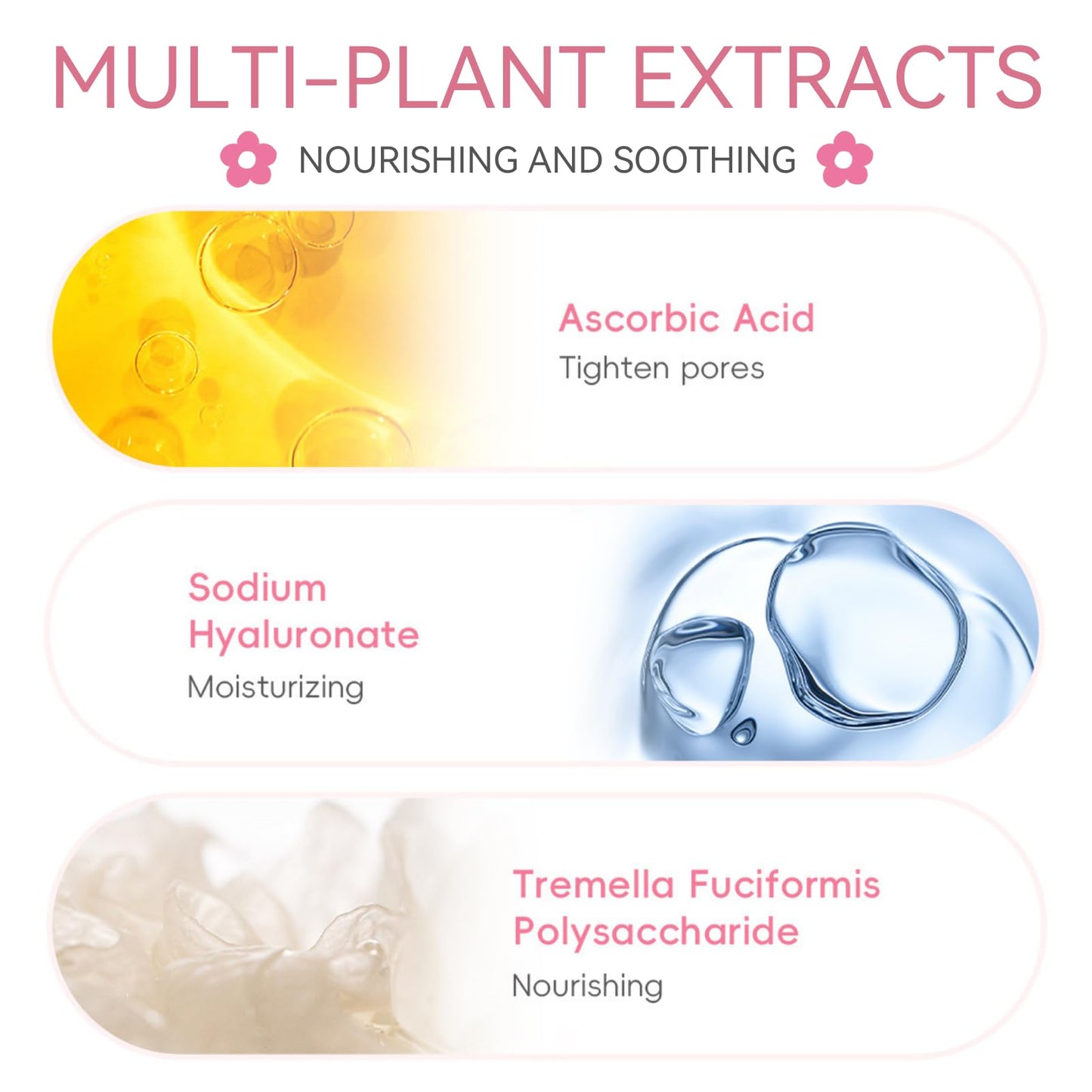 Evolvique Sakura Skincare Set for Teens – Hydrating Travel Kit (5-piece) with Cleanser, Serum, Cream, Bunny Headband & Cleansing Brush