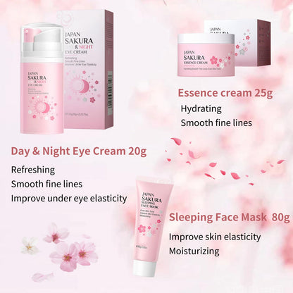 Evolvique Japan Sakura Skincare Set for Teens – 8-Piece Gift Kit