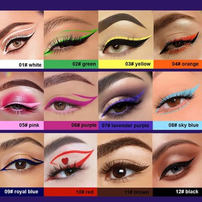 evpct 6Pcs Matte Liquid Eyeliner Set – Waterproof, Smudge-Proof, Quick-Dry, Longwear