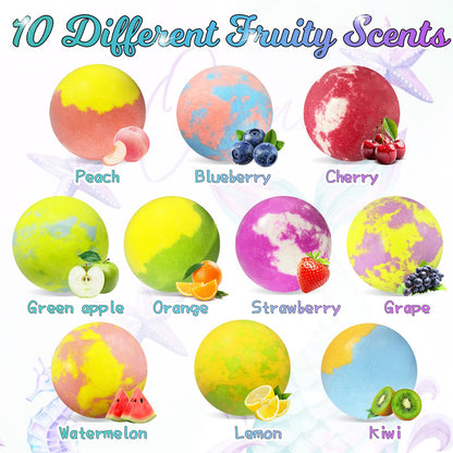 Excalla Mermaid Bath Bombs for Girls – 20 Surprises with Jewelry Toys