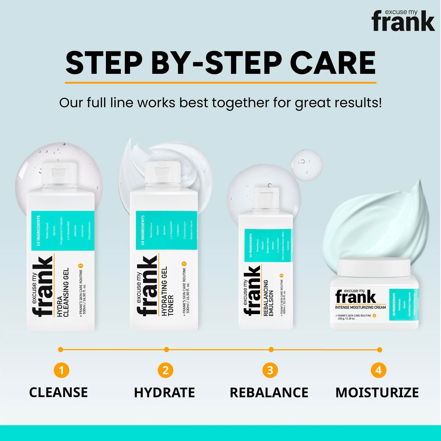 Excuse My Frank Hydrating Gel Toner – Gentle Korean Hydration for All Skin Types (3 Pack)