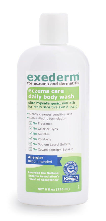 Exederm Ultra-Sensitive Body Wash for Eczema – Hypoallergenic, Sulfate & Paraben Free | 8 oz