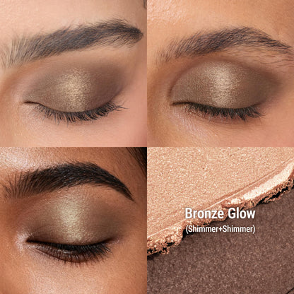 exmiloo Cream Eyeshadow Stick – 2-in-1 Dual-Ended Shimmer Bronze Glow