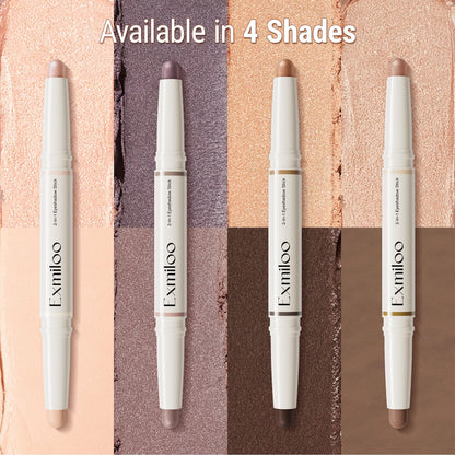 exmiloo Cream Eyeshadow Stick – 2-in-1 Dual-Ended Shimmer Bronze Glow