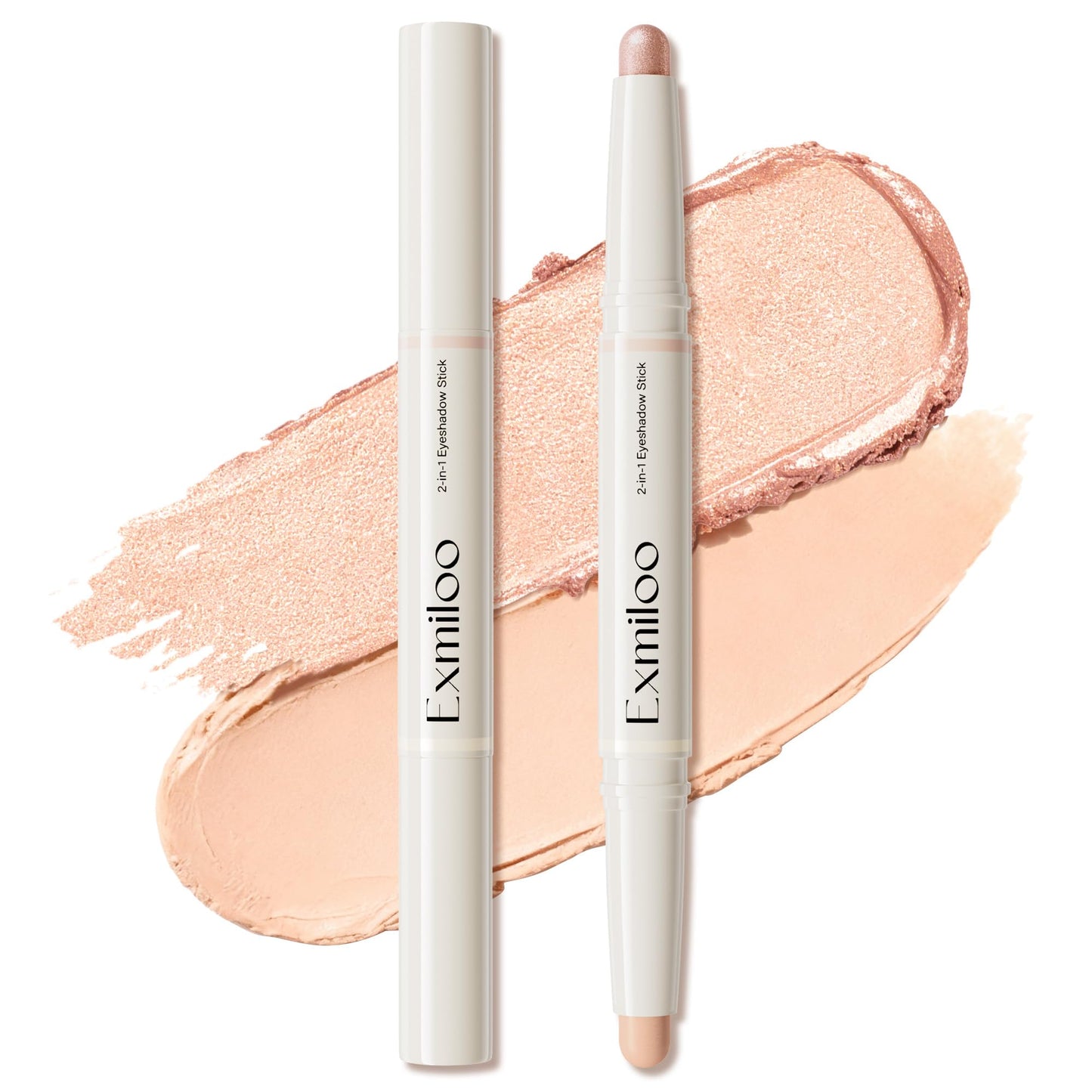 exmiloo Eyeshadow Stick – Dual-Ended Matte & Shimmer Cream for Easy Eye Looks (Sunrise Latte)