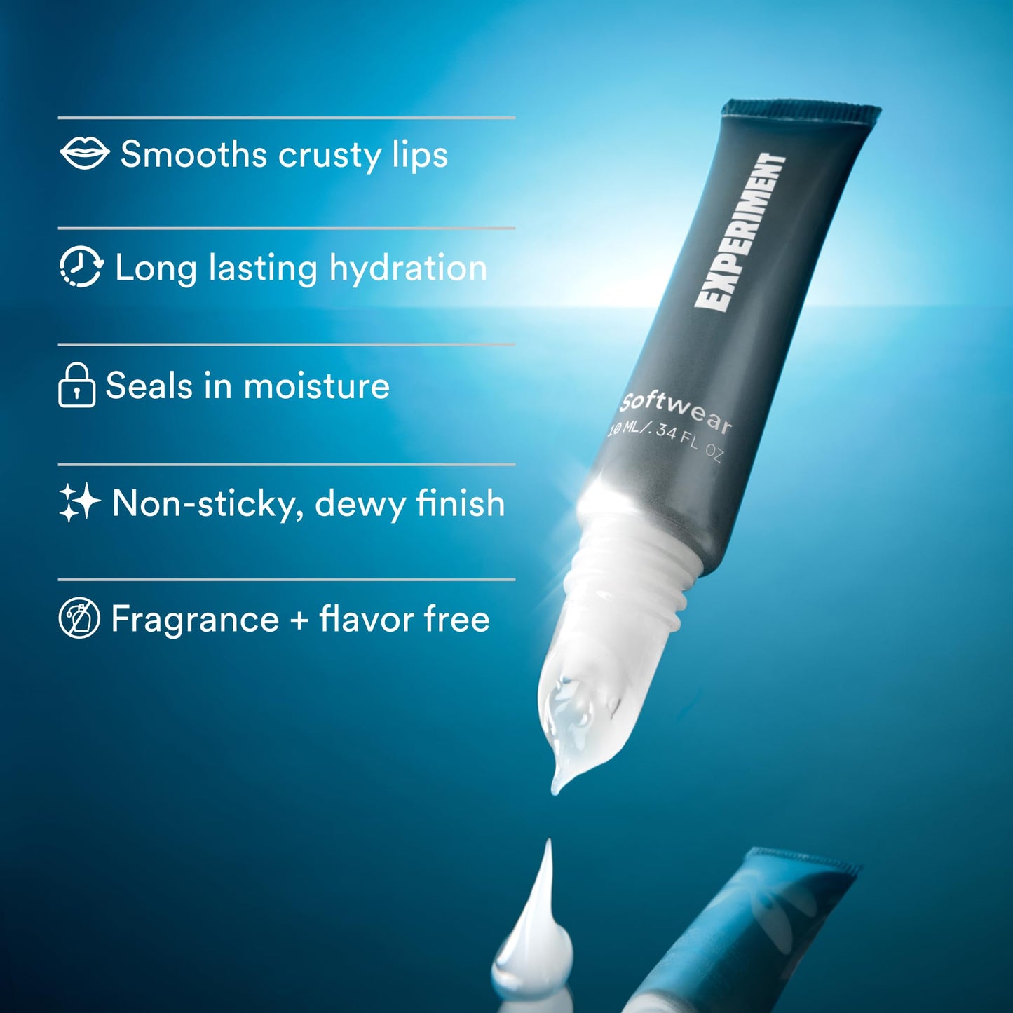 Experiment Softwear Smoothing Lip Treatment Balm – 24hr Hydration, Vegan Lip Balm (.34 fl oz)