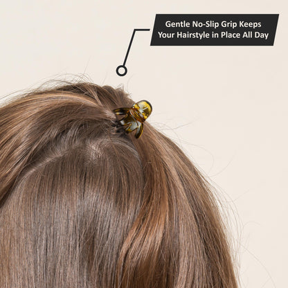 Expressions 24pc Mini Octopus Hair Clips Pack - Clear, Tortoise & Black