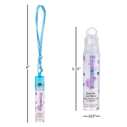 EXPRESSIONS 12pc Lip Gloss Necklace Set – Fruit Flavored, Non-Toxic Party Favors