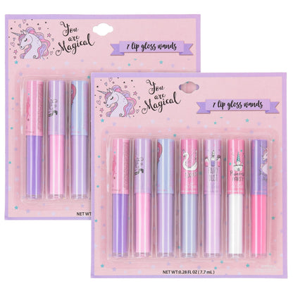 EXPRESSIONS 14pc Lip Gloss for Girls – Non-Toxic Unicorn Princess Gift Set