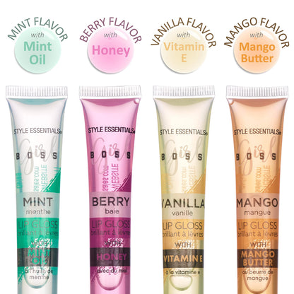 EXPRESSIONS 12pc Lip Gloss Lip Oil Collection – Hydrating Flavored Gloss Tubes