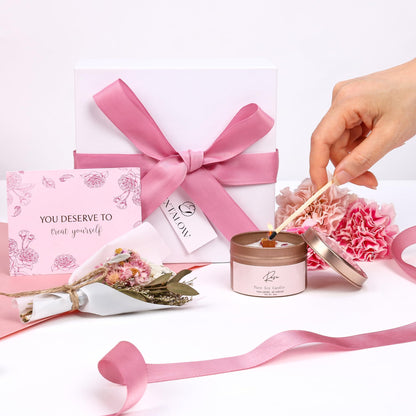 EXTALOW Rose Spa Gift Set for Women | Home Spa Gift Basket