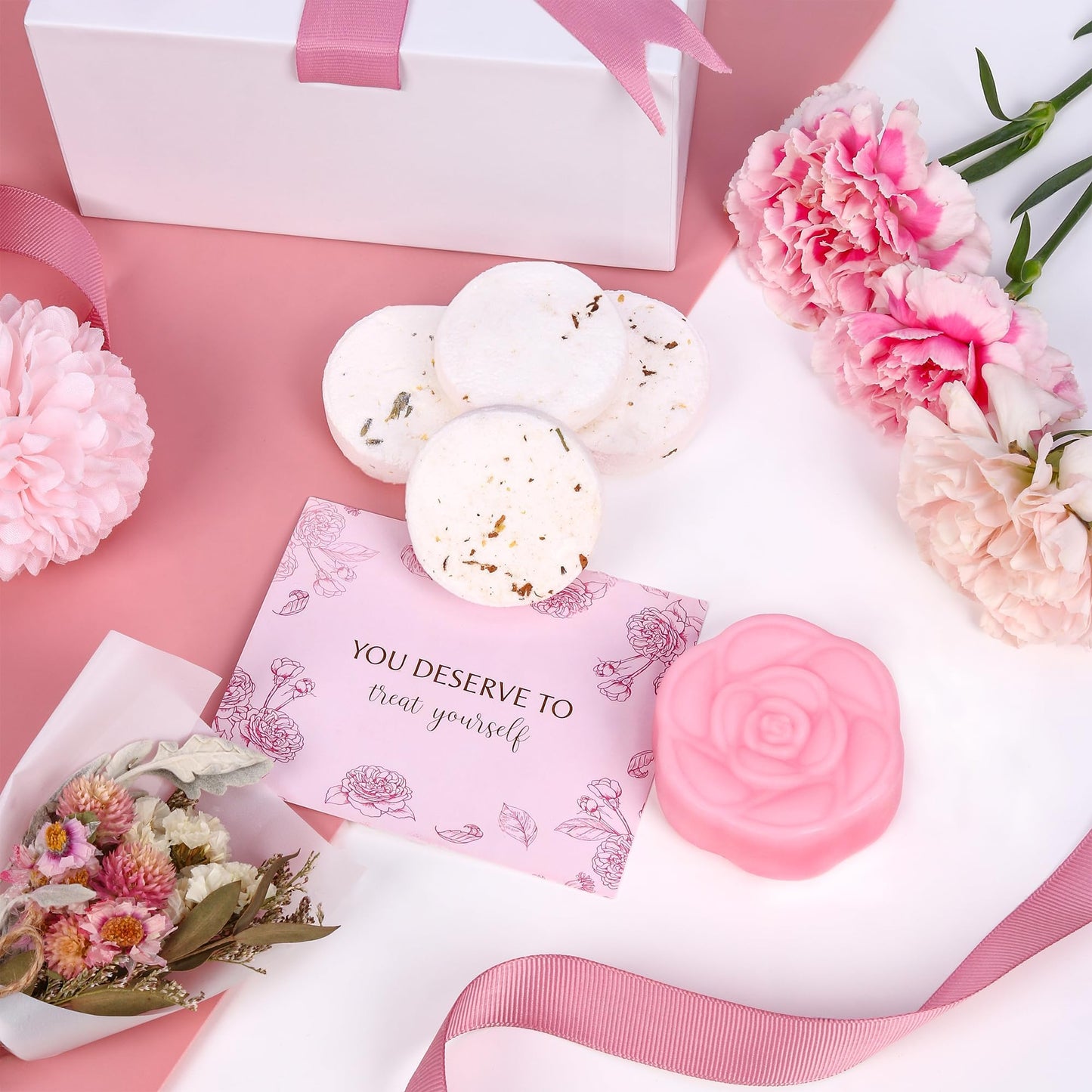 EXTALOW Rose Spa Gift Set for Women | Home Spa Gift Basket
