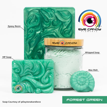 Eye Candy Pigments – Forest Green Mica Powder (50gr) for Resin, Epoxy, Soap & Crafts