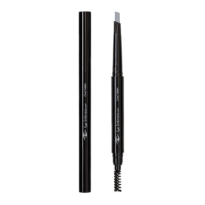 Eye Embrace Cool Helen: Light Gray Eyebrow Pencil – Waterproof, Double-Ended Automatic Angled Tip & Spoolie, Cruelty-Free