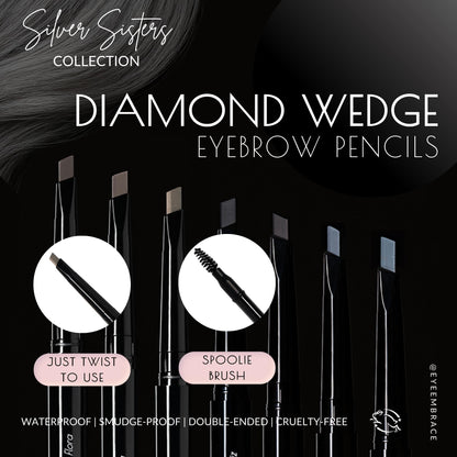 Eye Embrace Cool Helen: Light Gray Eyebrow Pencil – Waterproof, Double-Ended Automatic Angled Tip & Spoolie, Cruelty-Free