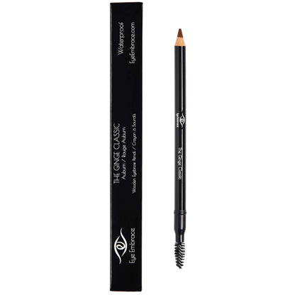 Eye Embrace The Ginge Classic Auburn Red Wooden Brow Pencil – Waterproof, Double-Ended, Cruelty-Free