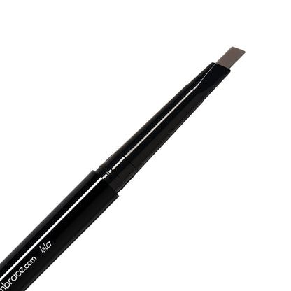 Eye Embrace Isla Eyebrow Pencil – Medium Brown-Gray, Waterproof, Double-Ended Angled Tip & Spoolie, Cruelty-Free
