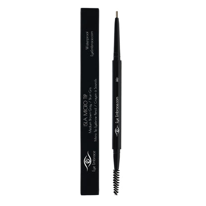 Eye Embrace Isla Micro Tip Pen: Waterproof Dual-Ended Brow Pencil in Gray-Brown