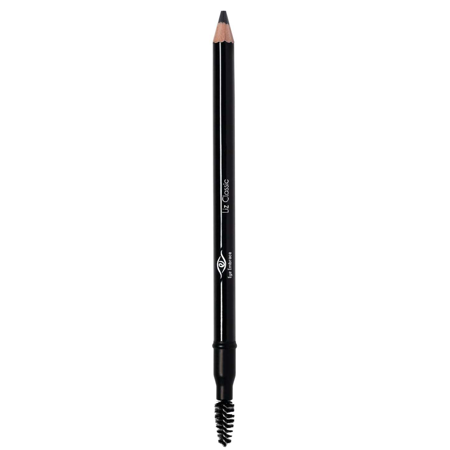Eye Embrace Liz Classic: Warm Medium Gray Wooden Eyebrow Pencil – Waterproof, Double-Ended with Sharpener & Spoolie, Cruelty-Free