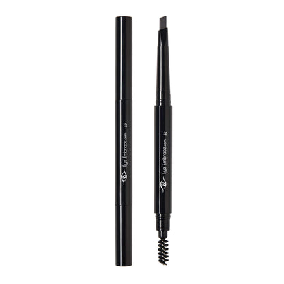 Eye Embrace Liz: Medium Gray Eyebrow Pencil – Waterproof, Double-Ended Angled Tip, Spoolie, Cruelty-Free