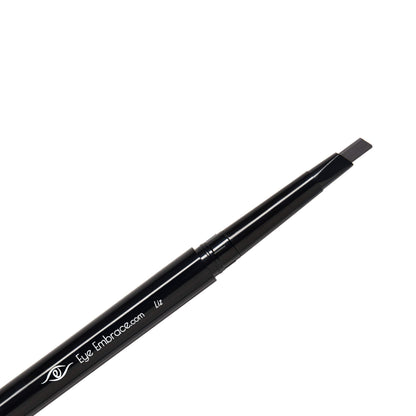 Eye Embrace Liz: Medium Gray Eyebrow Pencil – Waterproof, Double-Ended Angled Tip, Spoolie, Cruelty-Free