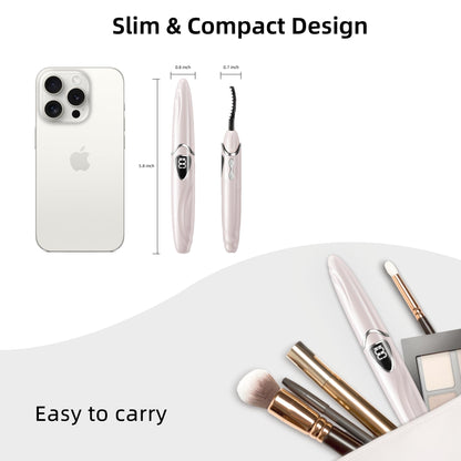 EYECURL S600 Heated Eyelash Curler – Precise Temperature Control, 24H Curl, Intelligent Power Off (Primrose Pink/Silver)
