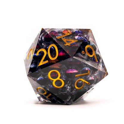 Eyes of Chaos | Liquid Core Dice | Resin | Single Giant D20